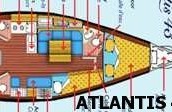 Yacht 'ATLANTIS 43' layout